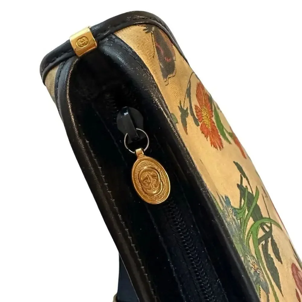 Gucci vintage floral crossbody black